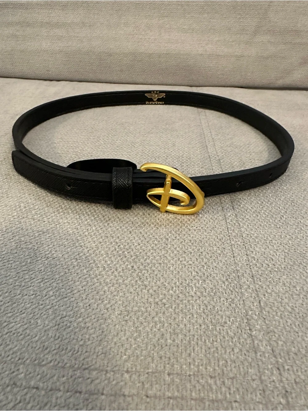 Kids Disney Belt with Gold Logo Buckle